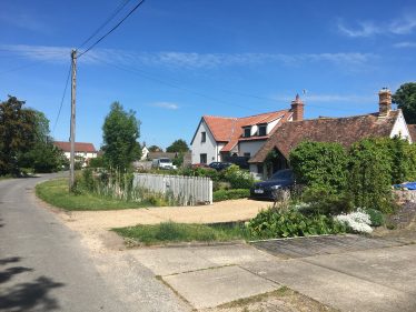 By 2020 the large chestnut tree and adjacent fir had been felled leaving anyone new to the area wondering why the bungalow is called 'Chestnut Cottage'! | Tim Gane