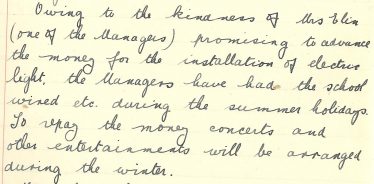 Extract from Meldreth School logbook, 12th September 1932 | Photograph courtesy of Meldreth Primary School