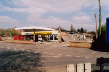 The garage during demolition