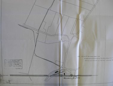 Drawing of the planning application by The Atlas Stone Company to build two new sidings beside Chiswick End made in 1929. Drawing of the planning application by The Atlas Stone Company to build two new sidings beside Chiswick End made in 1929. | Chelmsford Record Office
