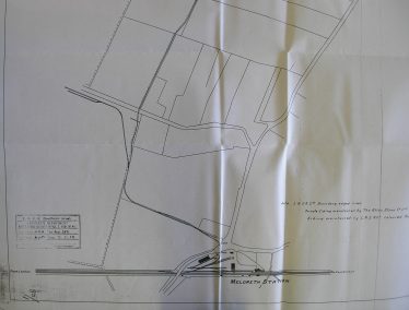 Drawing of the planning application by The Atlas Stone Company to build two new sidings beside Chiswick End made in 1929. | Chelmsford Record Office