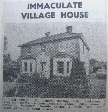 Orchard Dene was advertised for sale in 1977 | Photograph from a Meldreth WI Scrapbook