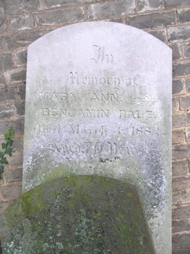 Grave of Benjamin and Mary Ann Hale, Holy Trinity, Meldreth, churchyard | Tim Gane