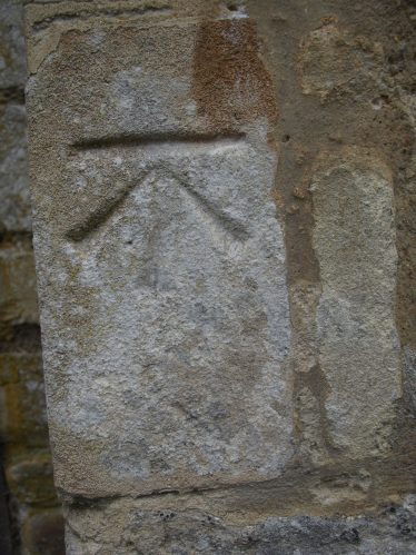 Bench Mark on North side of Meldreth Church Tower | Bruce Huett 2018