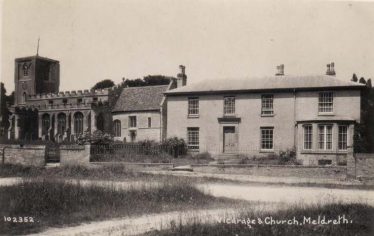 Meldreth Church and Vicarage | Bell's Postcard supplied by Joan Gane