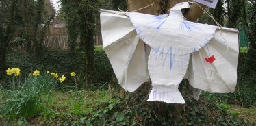 Dalmation Pelican Sculpture by Melbourn Village College students | Bruce Huett