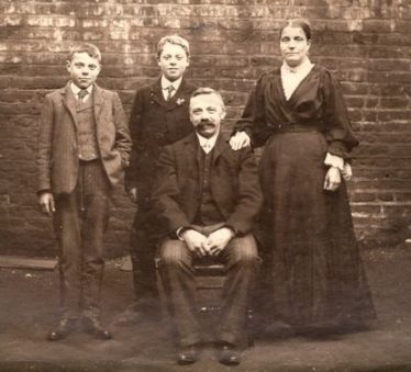 Walter James Plumb with his wife, Sarah Ann, and their two sons, Edward James and William Ernest. c. 1905 | Photograph supplied by Jonathan Plumb