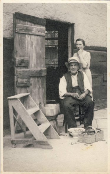 Charles Harrup and his daughter Gladys at Fieldgate House in the 1950's | Angela Mead