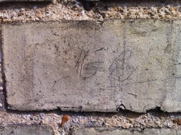 Signature on the wall of Allerton Terrace | Photograph by Joan Gane, 2014