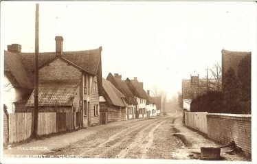 The Bell Public House shown on the right of this picture of Meldreth High Street, 1905 | Robert H Clark postcards