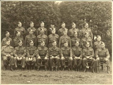 Home Guard, Meldreth - No.19 Platoon, 4th Battalion, C Company, Cambridgeshire Regiment. Leslie Pepper is second from the left, front row | Photo supplied by Brian Pepper