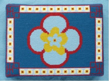 Janet Pilkington Meldreth 2012 - I took the pattern of my kneeler from the stone decoration around the font. Janet Pilkington Meldreth 2012 - I took the pattern of my kneeler from the stone decoration around the font. | Cross stitch