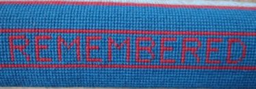 Detail from Jane Cameron's kneeler Detail from Jane Cameron's kneeler