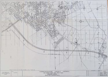 A10 London-King's Lynn Trunk Road, Melbourn Bypass, Objectors Eastern Route | Cambridgeshire County Council.  DRG No. J 212/104. 1984.