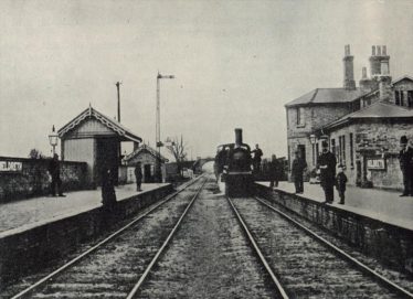 Meldreth Station 1880.  This is the earliest photo we have of Meldreth Station and clearly shows the road bridge in the distance. | The Railway Magazine, September 1952, page 580