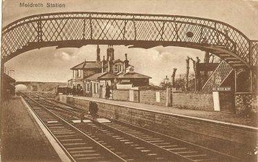 Meldreth and Melbourn Station ~1935.  Note the Great Northern Railway Sign on the wall.