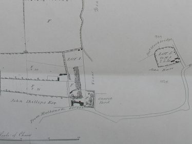 Map showing the positions of Lots 1 and 5 | Cambridgeshire Archives