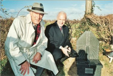 Christopher Van-Essen and John Rogger at Meridian Marker Christopher Van-Essen and John Rogger at Meridian Marker | Tim Gane