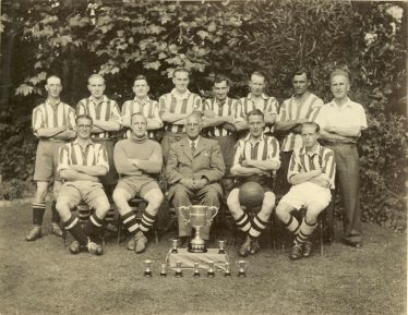 Orwell Football Team, 1947.  Tom is pictured on the far left of the front row. | Photograph courtesy of Tom Jude