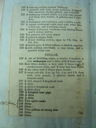 Detail of Sale of Property of John Mortlock on September 25th 1841 | Cambridgeshire Archives