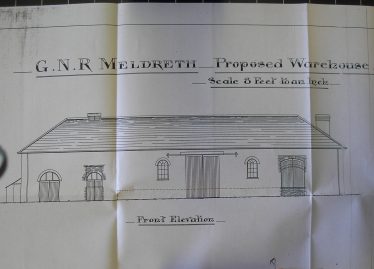 Plan dated 1901 of the Proposed Warehouse to be built in the Meldreth Goods Yard. Plan dated 1901 of the Proposed Warehouse to be built in the Meldreth Goods Yard. | Chelmsford Record Office
