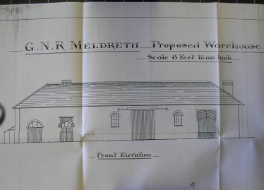 Plan dated 1901 of the Proposed Warehouse to be built in the Meldreth Goods Yard. | Chelmsford Record Office