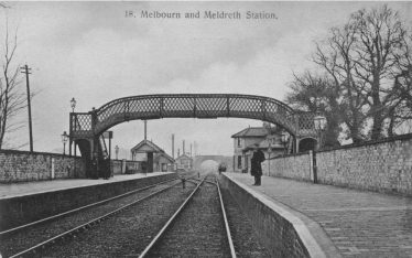 Meldreth Station ~1905 showing the old footbridge | Brian Clarke