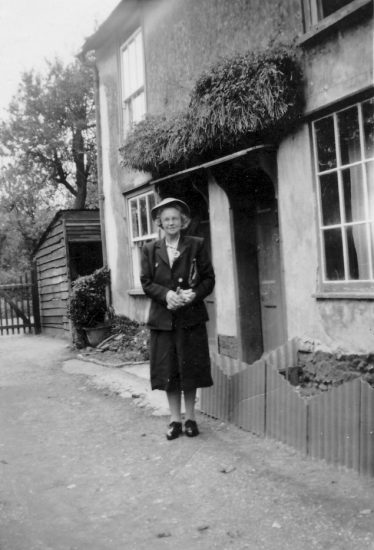 Sarah Butler (nee Pepper), elder sister to Ernest and Mark, outside the family home in Whitecroft Road. | Gloria Willers