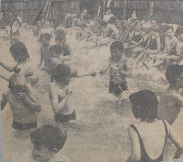 The opening of the school swimming pool in 1965