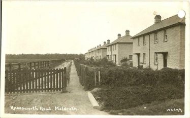 Houses in West Way (formerly Kneesworth Road) c. 1935 where Doreen lived all her life. | Bells Postcard supplied by Ann Handscombe